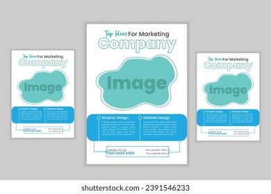 Corporate Flyer Design, vector and  business template

