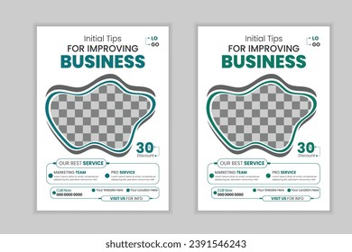 Corporate Flyer Design, vector and  business template
