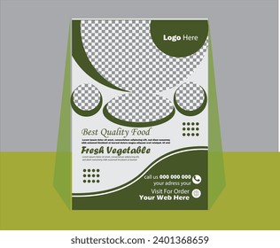 Corporate-Flyer-Design, Vektorgrafik- und Lebensmittelvorlage