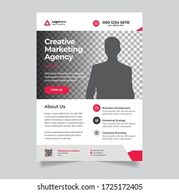 Corporate Flyer Design Vector Template Abstract Flat Background Corporate business Flyer in A4 layout.