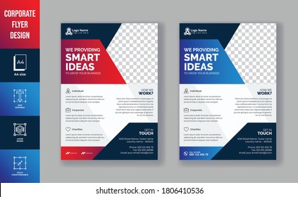 Corporate Flyer Design Vector Template Bundle