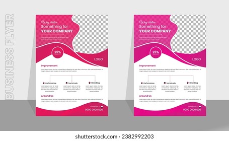 Corporate flyer design vector template, Creative and modern flyer you can used commercial business.