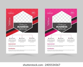 Corporate flyer design vector template, Creative and modern flyer you can used commercial business.