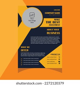 Corporate flyer design for your business, vector template file