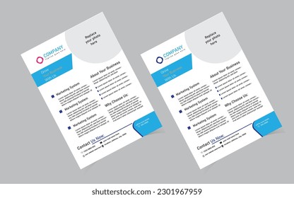 corporate flyer design for your business, vector template flyer