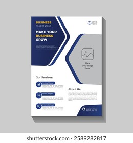 Corporate flyer design for your business vector template flyer
