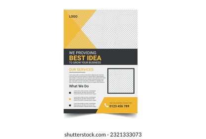diseño de volante corporativo, vector y plantilla
