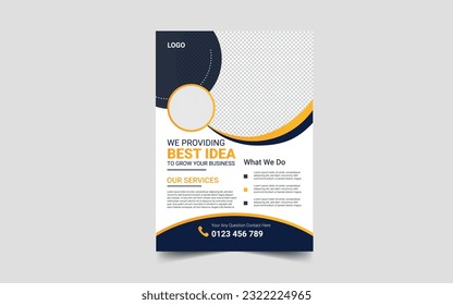 diseño de volante corporativo, vector y plantilla