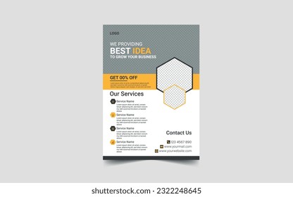 corporate flyer design,vector and template design