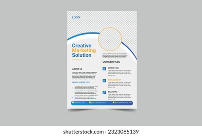 corporate flyer design,vector and template design