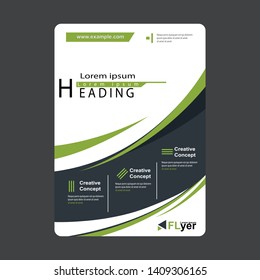 Corporate flyer Free Vector design template stock vector photo