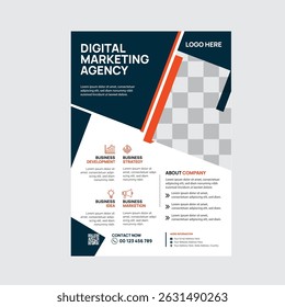 Corporate Flyer Layout for Company Promotion. Professional Business Marketing Flyer. Corporate, Business, Promotion, Marketing Flyer.
