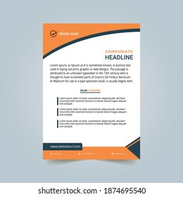 Corporate Flyer Layout with Geometric shape. cover, poster, modern style magazine.