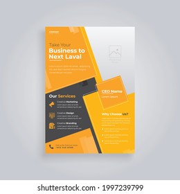 Plantilla de diseño de volante corporativo en tamaño A4