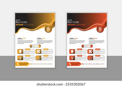 Corporate flyer or Leaflet Design For Multipurpose Use|
Digital Marketing or Poster Design| Construction Flyer Design|
Organic shape Flyer Design 