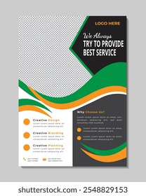 Corporate flyer modern and latest design template.