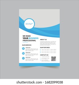 Corporate flyer poster brochure cover one page layout design template in A4 size.Annual Report Vector illustration.