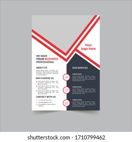 Corporate Flyer Poster Brochure Cover One Page Layout Design Template In A4 Size.Annual Report Vector Illustration.