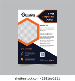 Corporate flyer poster brochure cover one page layout design template in A4 size.Annual Report Vector illustration.