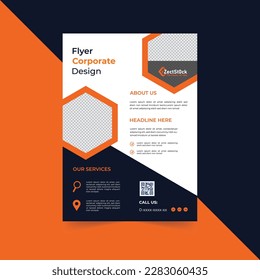 Corporate flyer poster brochure cover one page layout design template in A4 size.Annual Report Vector illustration.