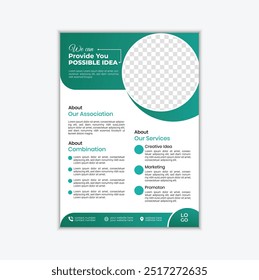 modelo de design de panfleto e cartaz corporativo