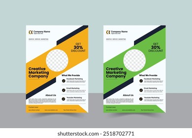 Corporate Flyer Template, Advertisement,Creative Business  Layout for Marketing, , Promotion