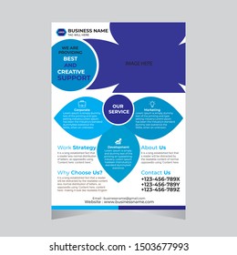 Corporate Flyer Template, Brochure design, cover modern layout, annual report, poster, flyer in A4 with colorful triangles,
 geometric shapes for tech, science, market with light background