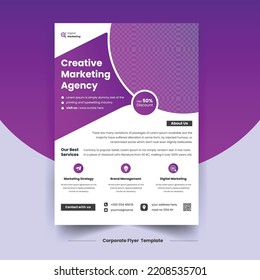 Corporate Flyer Template, Business Flyer, A4 Flyer Gradient Flyer