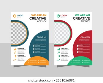 Corporate flyer template for business and company promotion - Powered by Shutterstock - Get 15% off with code: PIKWIZARD15