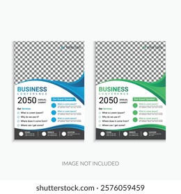 Corporate Flyer template, Business poster design, One page Leaflet 