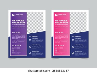 Corporate Flyer Template | CMYK | US Letter | Print Ready | 0.125 Bleed
