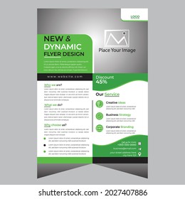 corporate flyer template for commercial business, print ready template 
