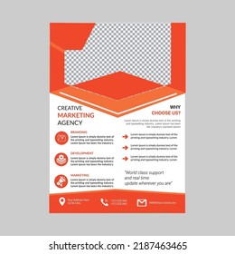 Corporate Flyer Template
Creative and minimalist flyer, perfect for any personal or corporate use, it’s ideal for any company project, you can edit easily this flyer, it’s 100% customizable, all shape