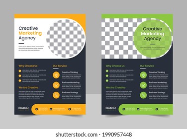 Corporate flyer  template design. A4 paper size. vector. For marketing, business proposal, promotion, advertise, publication, cover page

