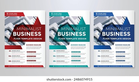 corporate flyer template design in A4 editable layout for business cover and company brochure