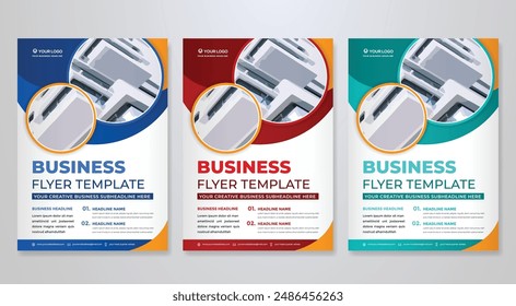 Corporate Flyer Vorlage Design in A4 editierbares Layout für Business Cover und Firmenbroschüre