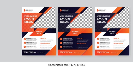 Corporate Flyer Template Design Brochure, Annual Report, Magazine, Poster, Corporate, Flyer, layout modern size A4 Template, Easy to use and edit.