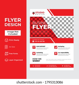 Corporate Flyer Template Design Brochure, Annual Report, Magazine, Poster, Corporate, Flyer, layout modern size A4 Template, Easy to use and edit.