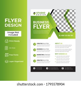 Corporate Flyer Template Design Brochure, Annual Report, Magazine, Poster, Corporate, Flyer, layout modern size A4 Template, Easy to use and edit