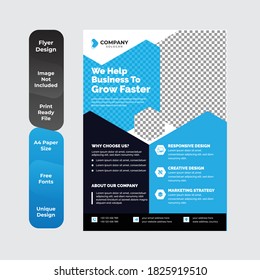 Corporate Flyer Template Design Brochure, Annual Report, Magazine, Poster, Corporate, Flyer, layout modern size A4 Template, Easy to use, and edit