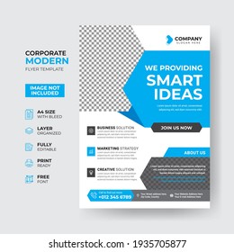 Corporate Flyer Template Design Brochure, Annual Report, Magazine, Poster, Corporate, Flyer, layout modern size A4 Template, Easy to use, and edit	