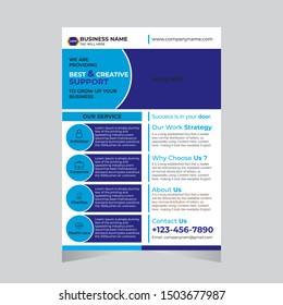 Corporate Flyer Template Design For Commercial Use, Brochure design, cover modern layout, annual report, poster, flyer in A4 with colorful triangles,
 geometric shapes for tech, science, market with l