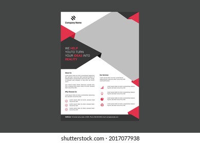 Corporate Flyer Template Design. Elegant and Clean Layout