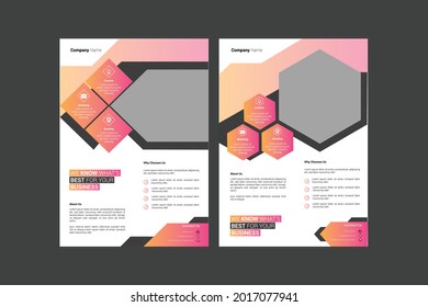 Diseño de plantillas de volante corporativo. Diseño elegante y limpio