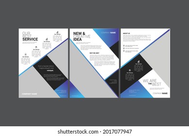 Corporate Flyer Template Design. Elegant and Clean Layout