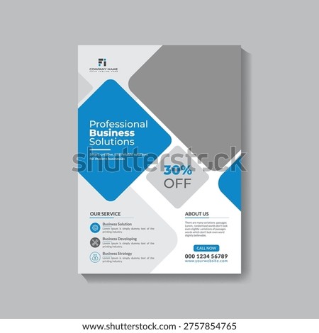 Corporate flyer template design with good look
