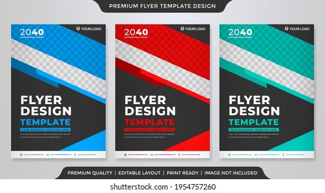 corporate flyer template design premium vector