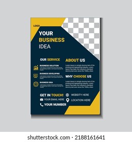 Corporate Flyer Template. Elegant Design. Vector Flyer.
