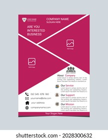 corporate flyer template layout design