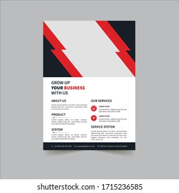 Corporate Flyer Template. Leaflets a4 Template. Cover Book and Magazine. Annual Report Vector illustration.